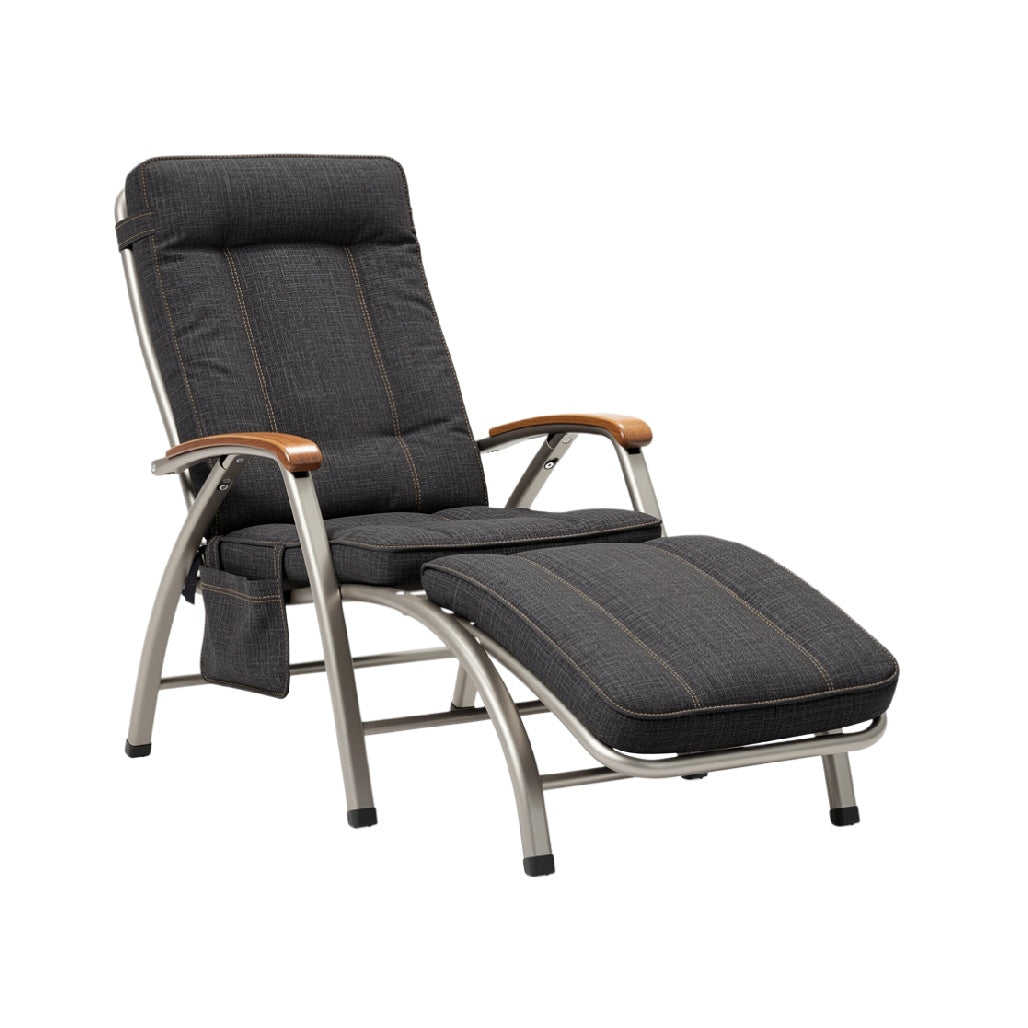 Adjustable Reclining Chair with Footrest and Steel Frame
